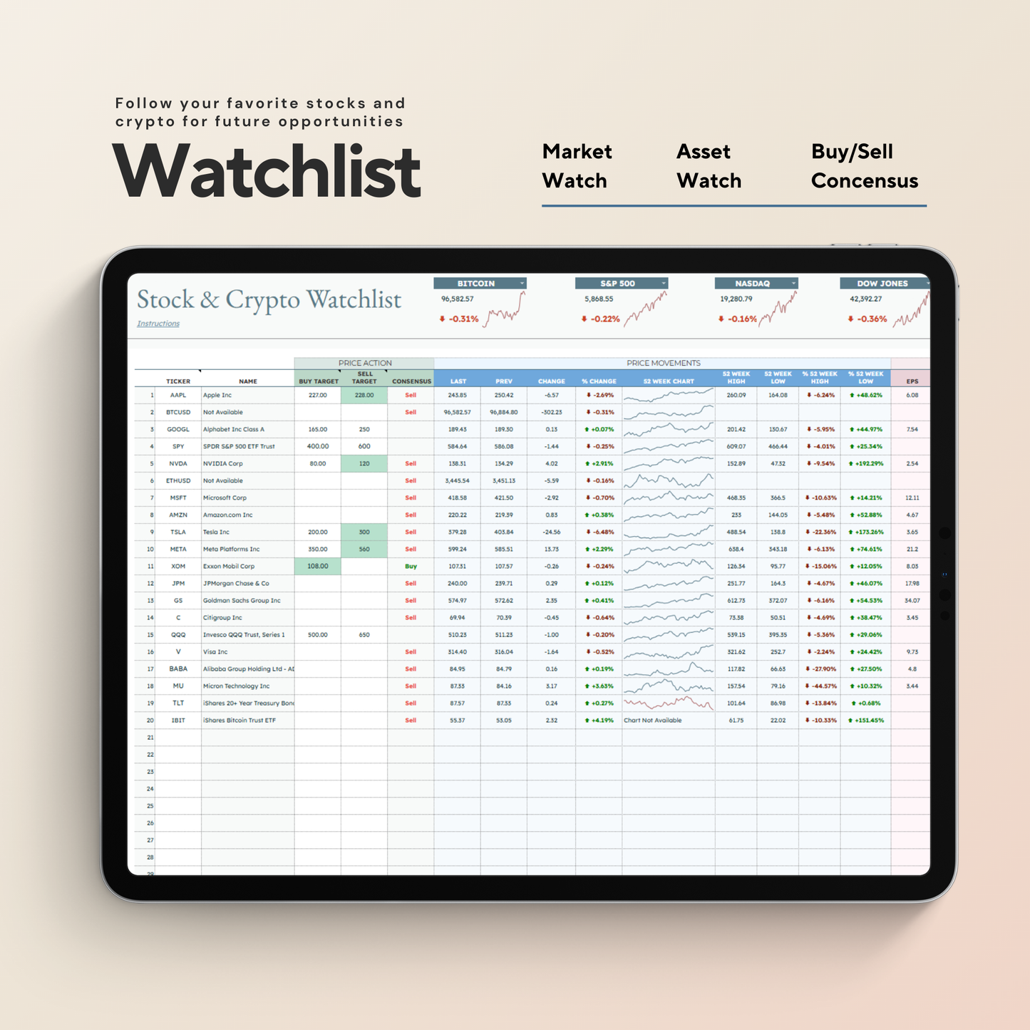 Stock & Crypto Trading Journal | Trade Tracker & Performance Dashboard