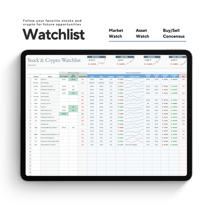 Stock & Crypto Investment Tracker | Portfolio Dashboard & Trade Tracker