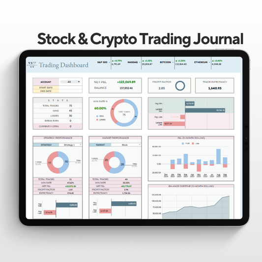 Stock & Crypto Trading Journal | Trade Tracker & Performance Dashboard