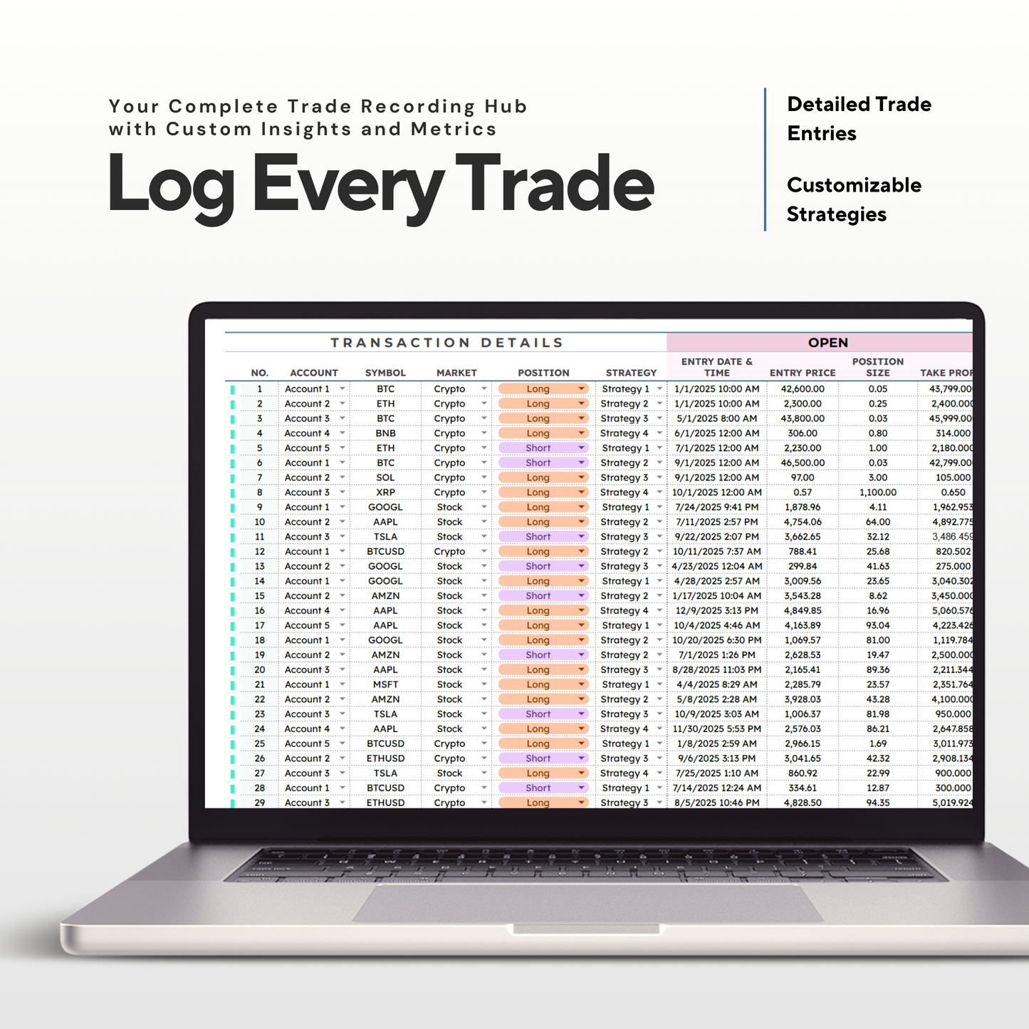 Stock & Crypto Trading Journal | Trade Tracker & Performance Dashboard