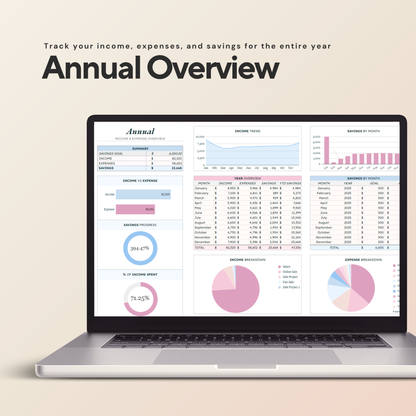 Income and Expense Tracker Dashboard | Cash Flow & Budget Dashboard