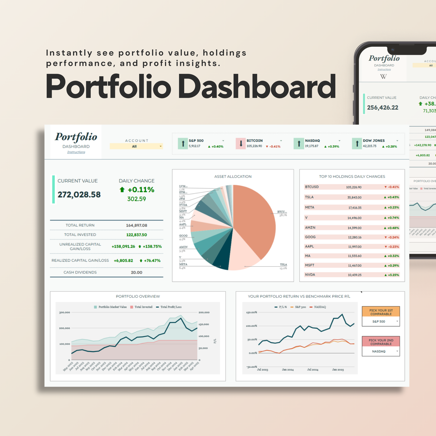 Stock & Crypto Investment Tracker | Portfolio Dashboard & Trade Tracker